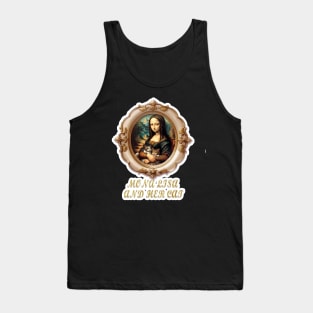 Mona Lisa and her cat Tank Top